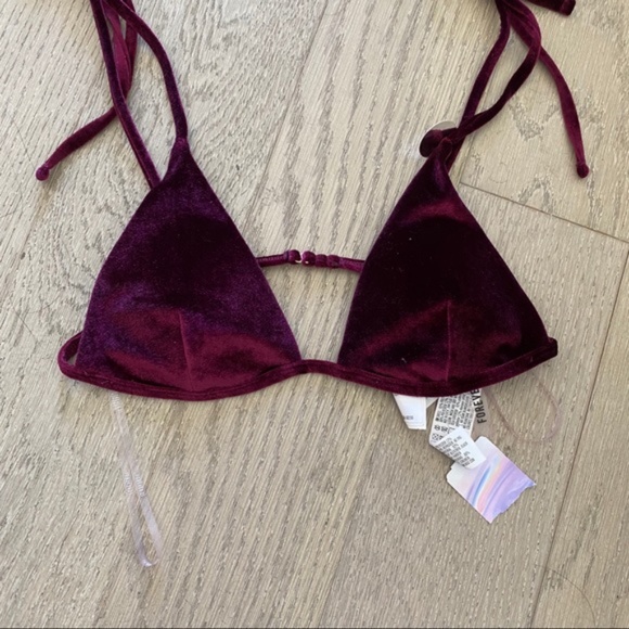 purple velvet bikini